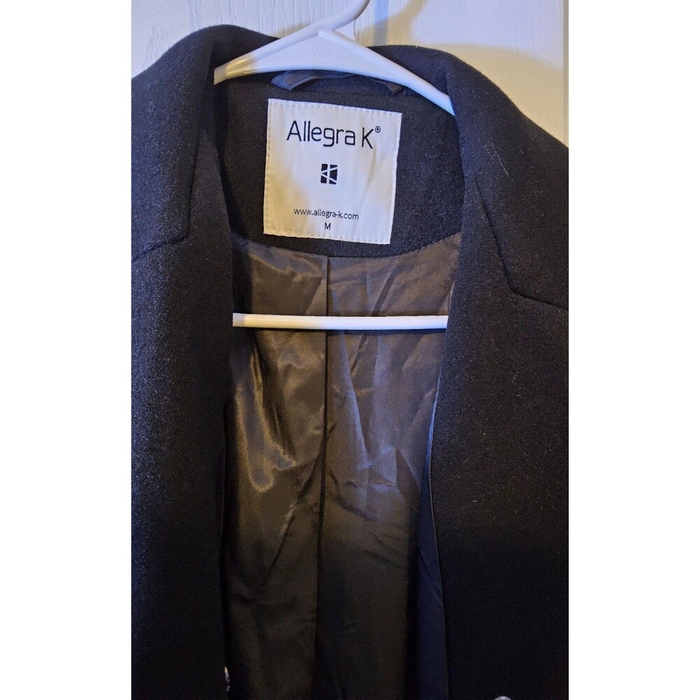 1NWOT Size Medium Allegra K Winter Black Coat - Picture 9 of 10